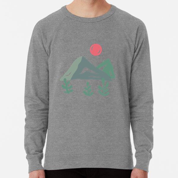 Abstract Mountain Landscape Illustration With Vibrant Sun Sweatshirt