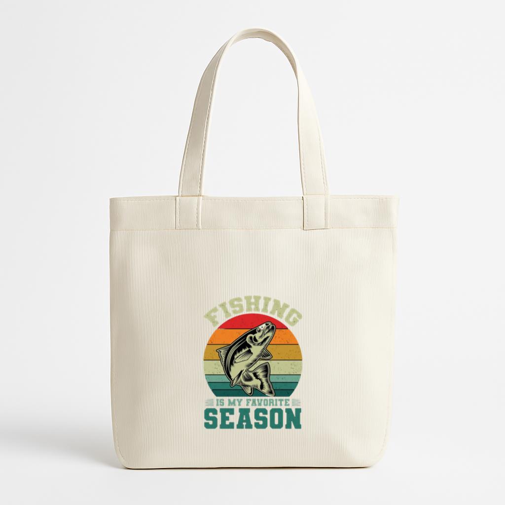 Fisherman Peaceful Modern Fishing Canvas Tote Bag