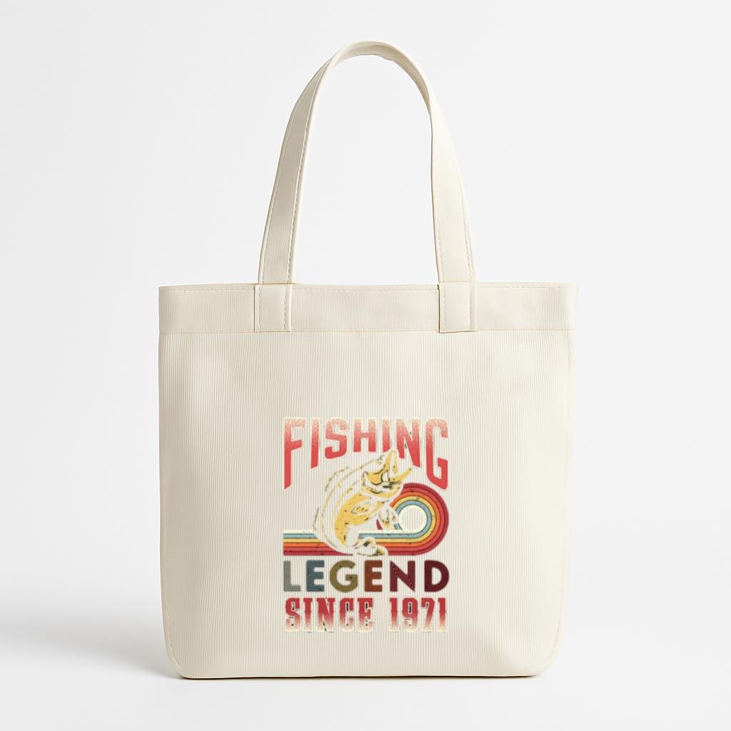 fishing legend since vintage Canvas Tote Bag