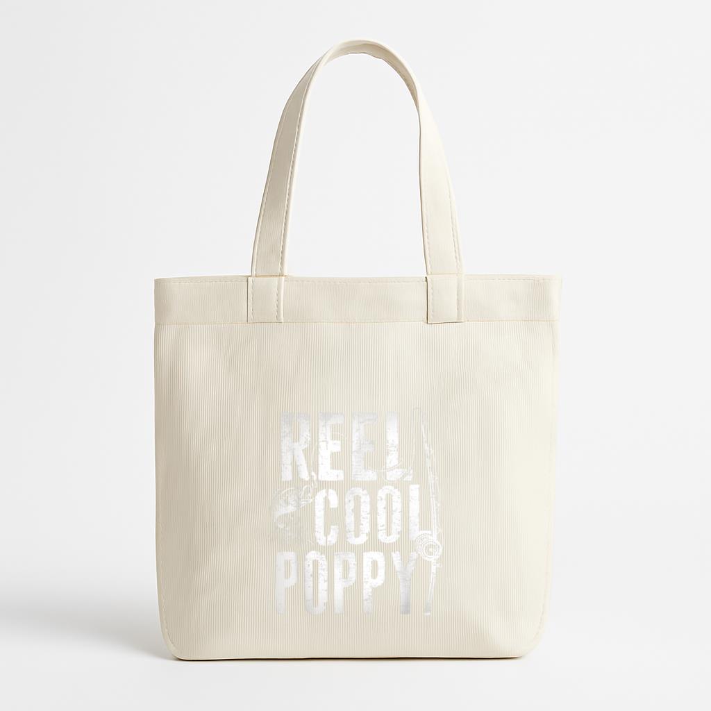 Fishing Papa Daddy Reel Cool Poppy Canvas Tote Bag
