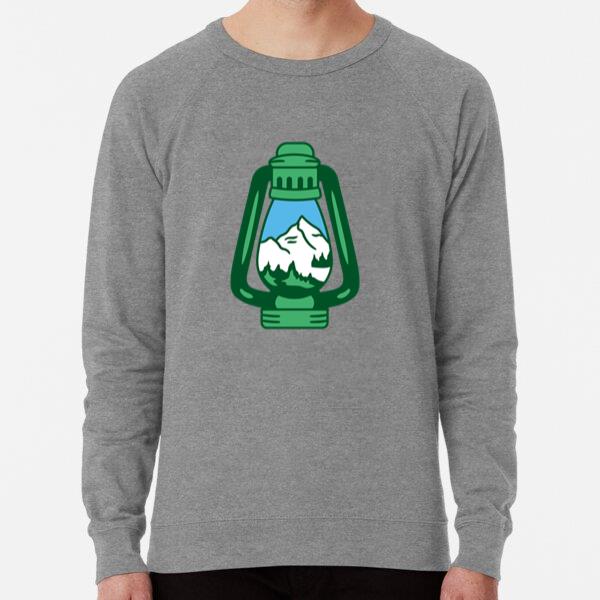 Green Lamp With Mountain Scenery Design Sweatshirt