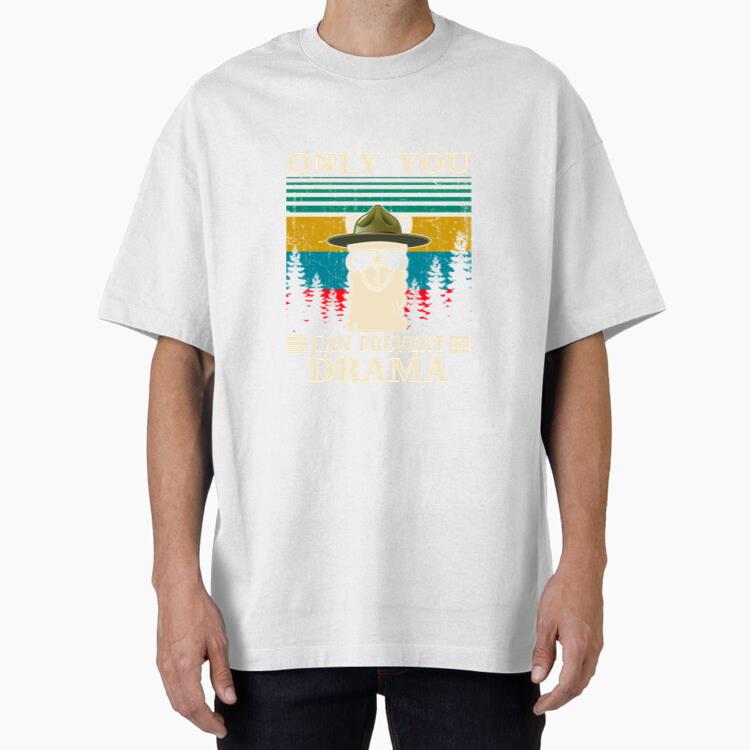 Llama Camping Only You Can Prevent Drama Oversized T-Shirt