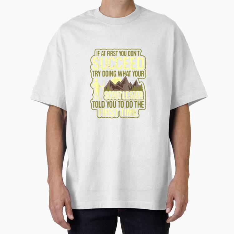 Scout Leader Camping Boy Hiking Oversized T-Shirt