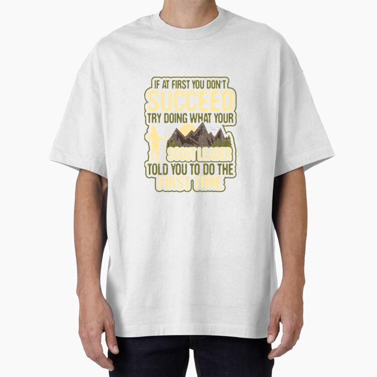 Scout Leader Cub Camping Oversized T-Shirt